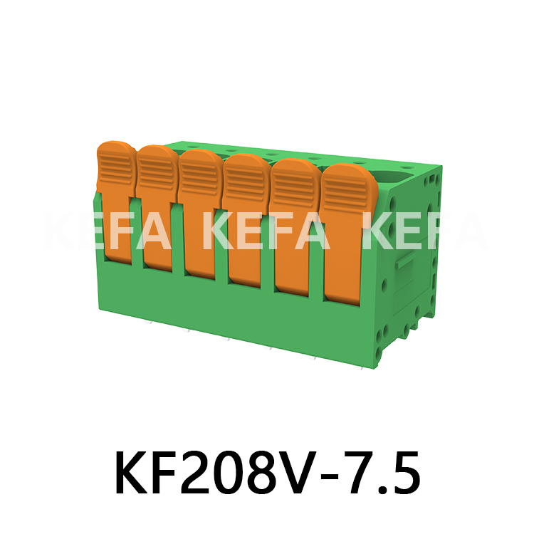 KF208V-7.5/7.62 Bloco terminal tipo mola