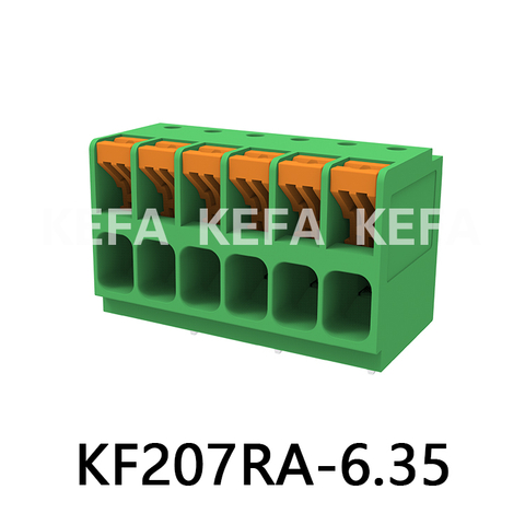 KF207RA-6.35 Bloco terminal tipo mola