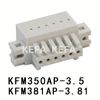 KFM350AP-3.5/ KFM381AP-3.81 Bloco terminal plugável