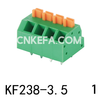 KF238-3.5-1 Bloco terminal tipo mola
