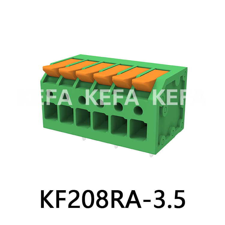 KF208RA-3.5/3.81 Bloco terminal tipo mola