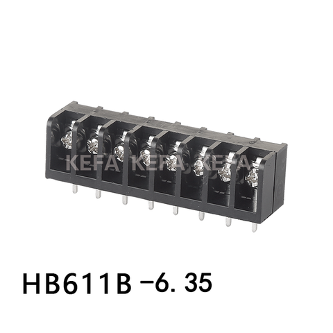 Bloco terminal de barreira HB611B-6.35