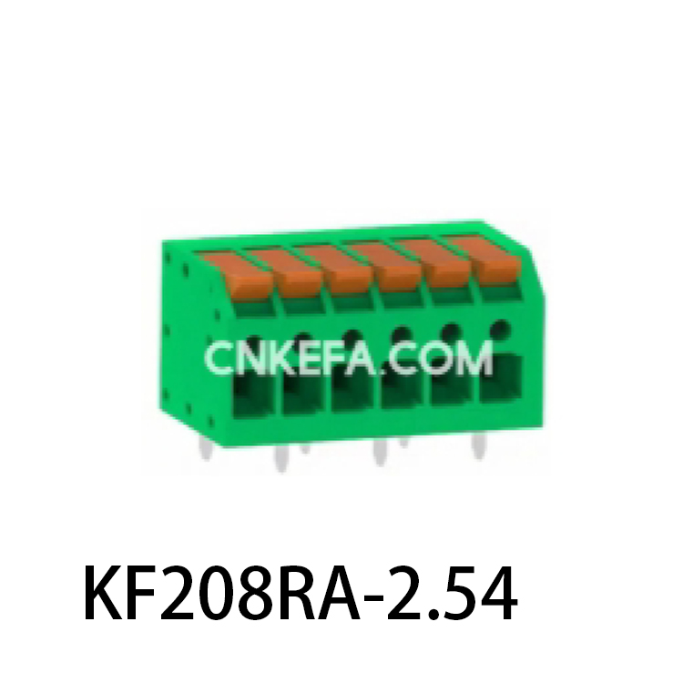 KF208RA-2.5/2.54 Bloco terminal tipo mola