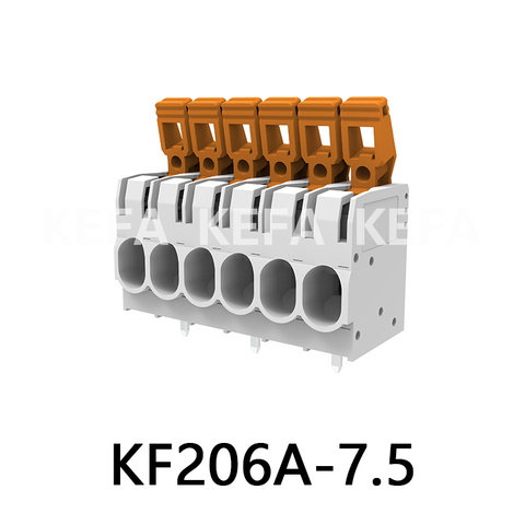 KF206A-7.5 Bloco terminal tipo mola