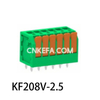 KF208V-2.5/2.54 Bloco terminal tipo mola