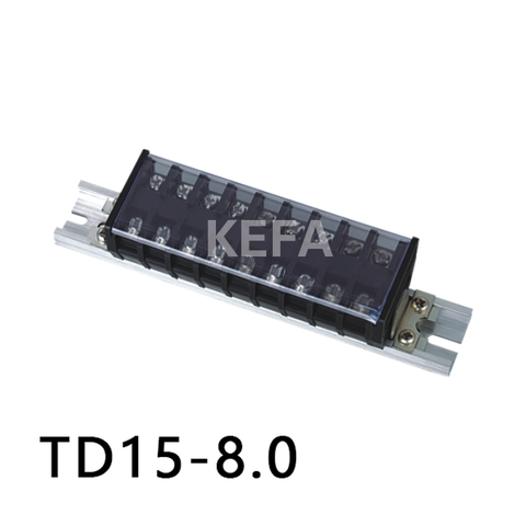 Bloco terminal de trilho Din TD15-8.0