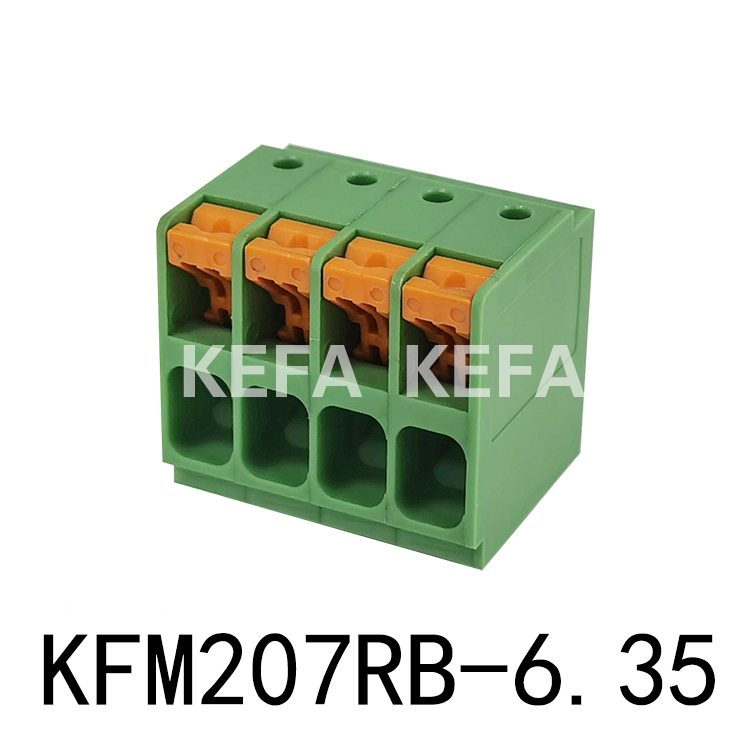 KF207RB-6.35 Bloco terminal tipo mola