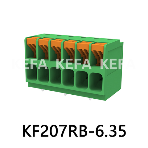 KF207RB-6.35 Terminal do tipo de mola bloco