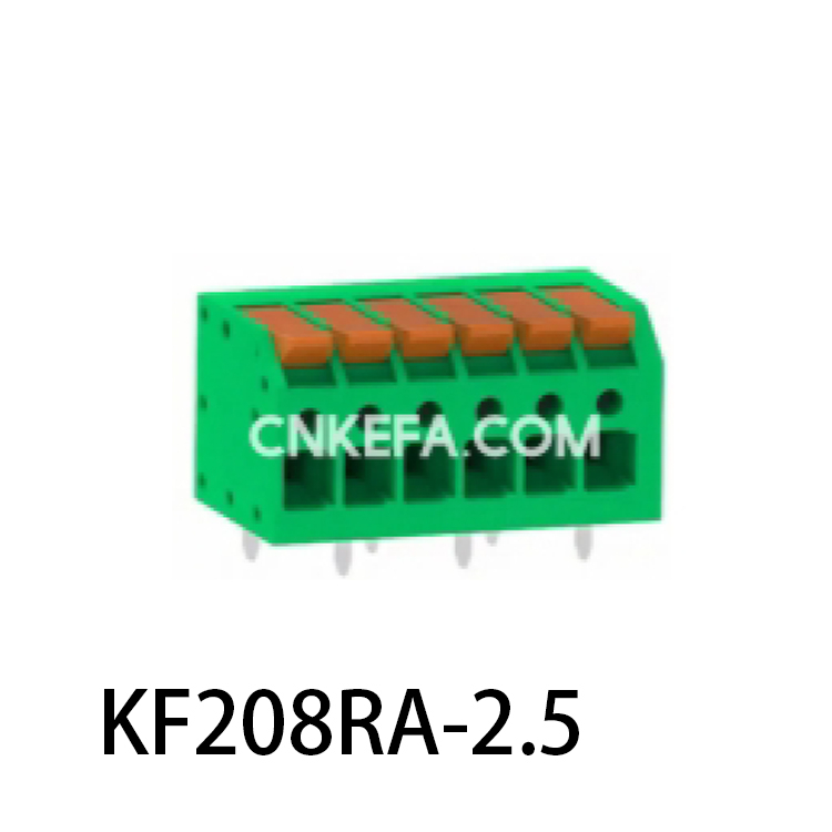 KF208RA-2.5/2.54 Bloco terminal tipo mola