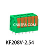 KF208V-2.5/2.54 Bloco terminal tipo mola