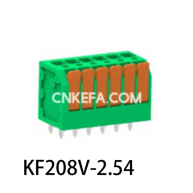 KF208V-2.5/2.54 Bloco terminal tipo mola