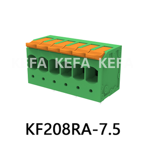 KF208RA-7.5/7.62 Bloco terminal tipo mola
