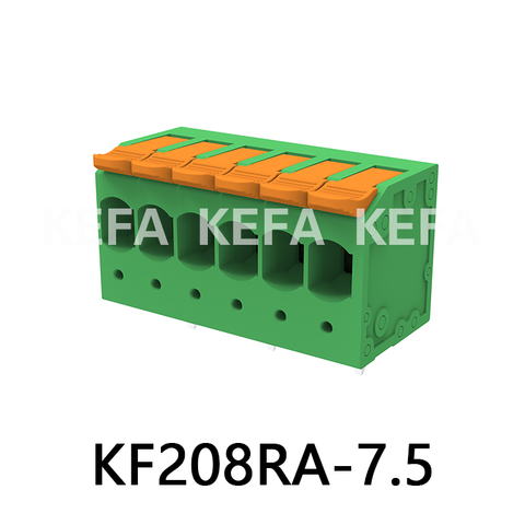 KF208RA-7.5/7.62 Bloco terminal tipo mola