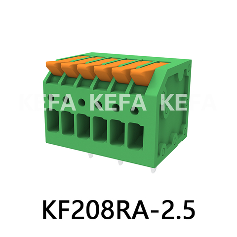 KF208RA-2.5/2.54 Bloco terminal tipo mola