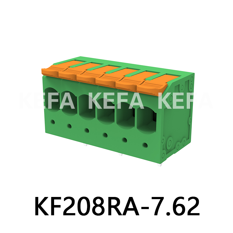 KF208RA-7.5/7.62 Bloco terminal tipo mola