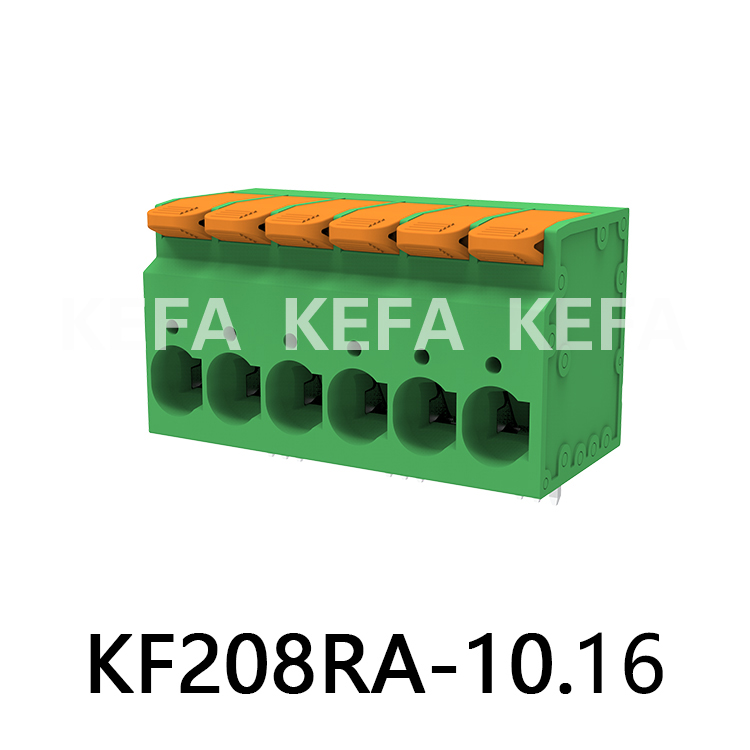 KF208RA-10.0/10.16 Bloco terminal tipo mola