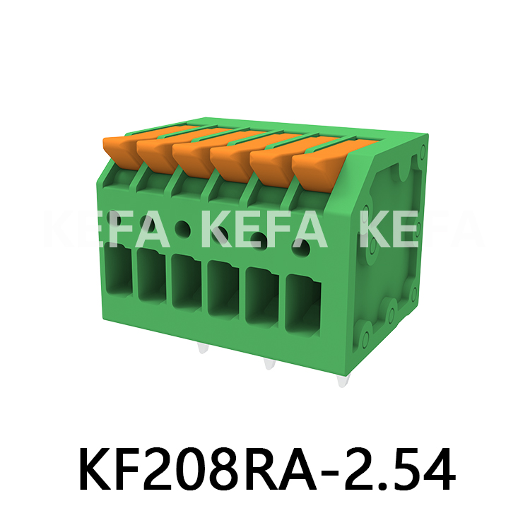 KF208RA-2.5/2.54 Bloco terminal tipo mola