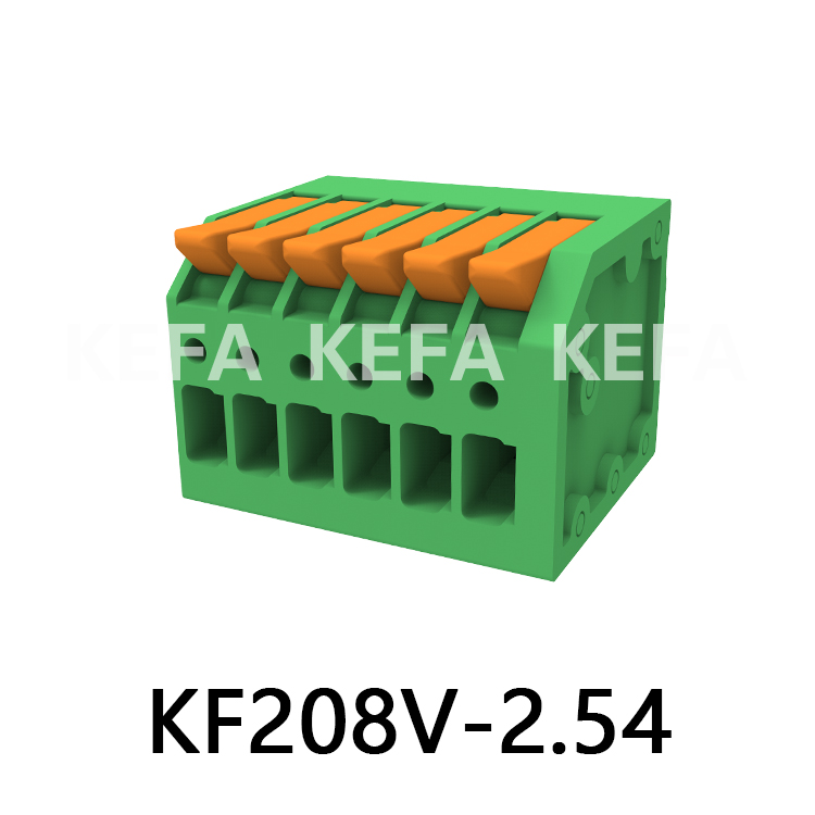 KF208V-2.5/2.54 Bloco terminal tipo mola